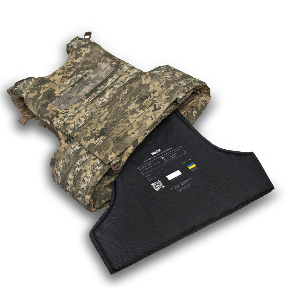 Lightweight Body Armor OTAMAN V5 with Class 1 Ballistic Protection for M/XL Plates. Color Pixel.