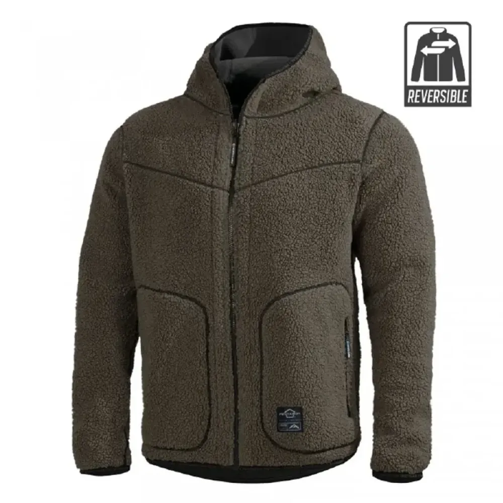Флісова куртка-кофта Pentagon IANOS SHERPA 2-IN-1, Колір Оливковий