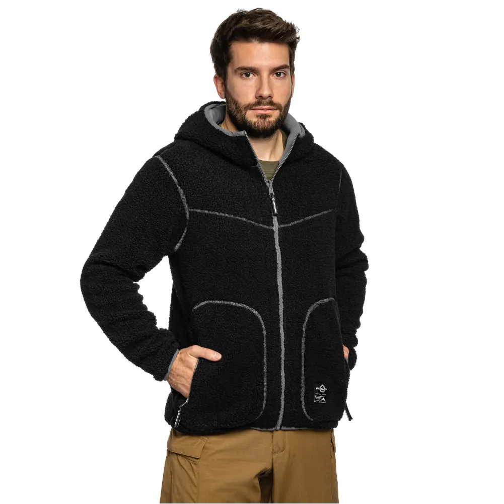 Флісова куртка-кофта Pentagon IANOS SHERPA 2-IN-1, Колір Чорний