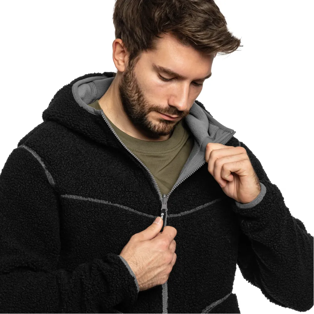 Флісова куртка-кофта Pentagon IANOS SHERPA 2-IN-1, Колір Чорний