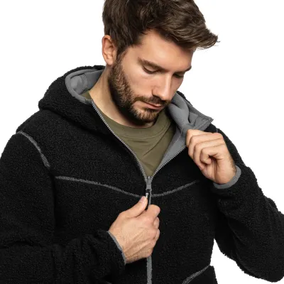 Флісова куртка-кофта Pentagon IANOS SHERPA 2-IN-1, Колір Чорний