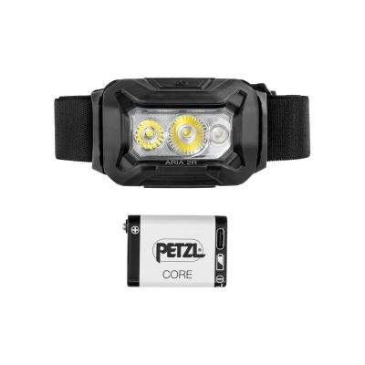 Petzl Aria 2 RGB Headlamp (625 lumens). Black