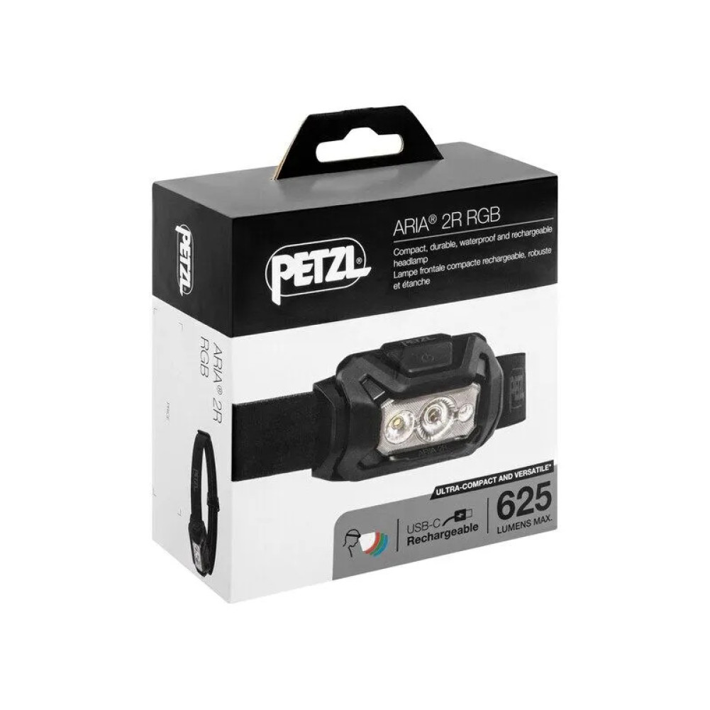 Petzl Aria 2 RGB Headlamp (625 lumens). Black