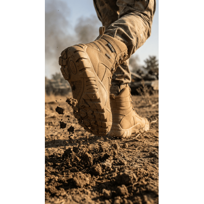 Alpine Crown Predator tactical boots. Color Khaki