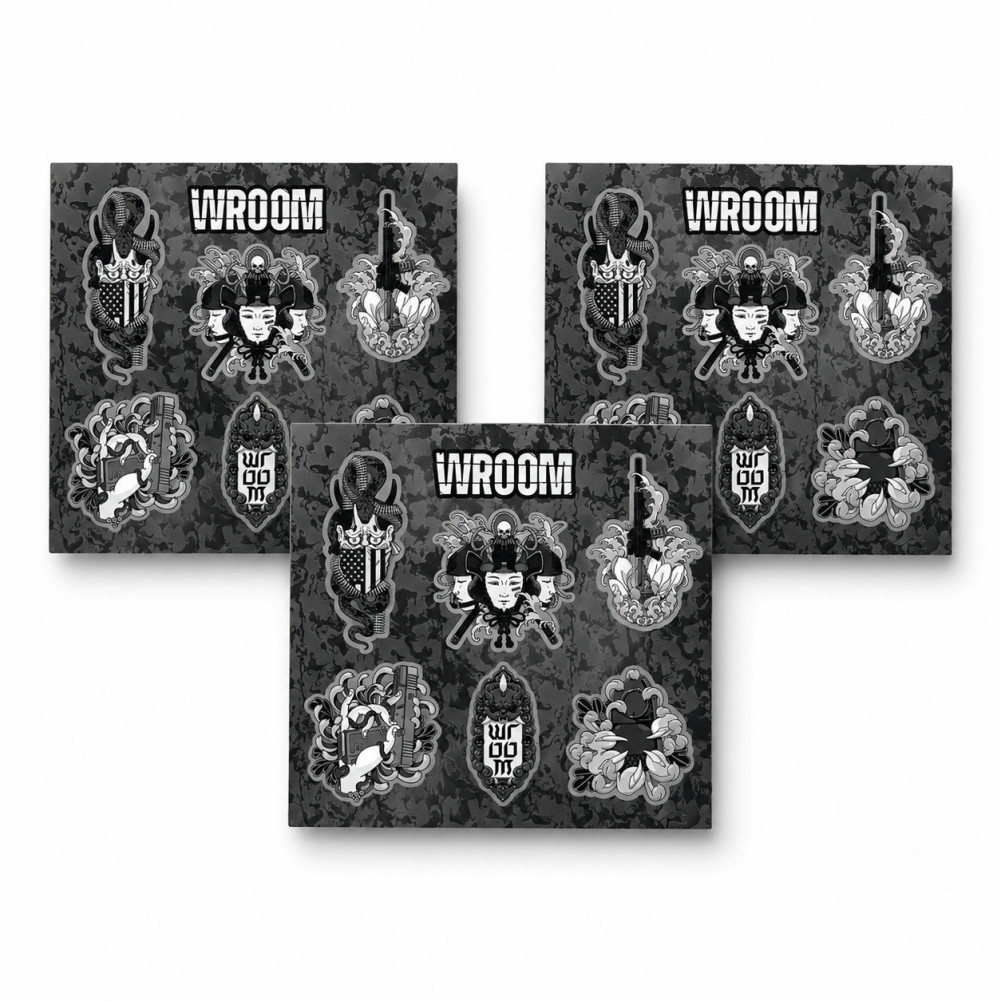 Sticker Pack Wroomx1133 (Zestaw Naklejek). Kolor Szary