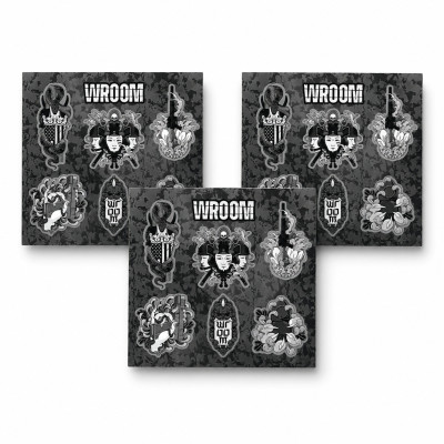 Sticker Pack Wroomx1133 (Zestaw Naklejek). Kolor Szary