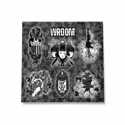Sticker Pack Wroomx1133 (Zestaw Naklejek). Kolor Szary