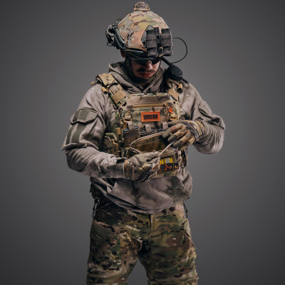 Бронежилет 6-го класу GHOST GEN5 PRO V1+ з плакардом для AK/AR. з балістичний захист 2-го класу. Колір Мультикам/MultiCam USA