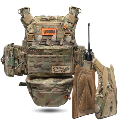 Upgraded GHOST GEN5 PRO V2+ plate carrier with Class 2 ballistic protection. Color Multicam
