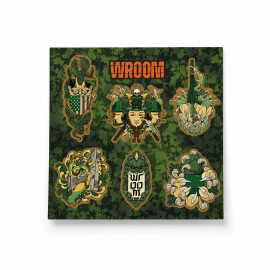 Cтікер пак (Набір наклейок) Wroomx1133. Колір Зелений