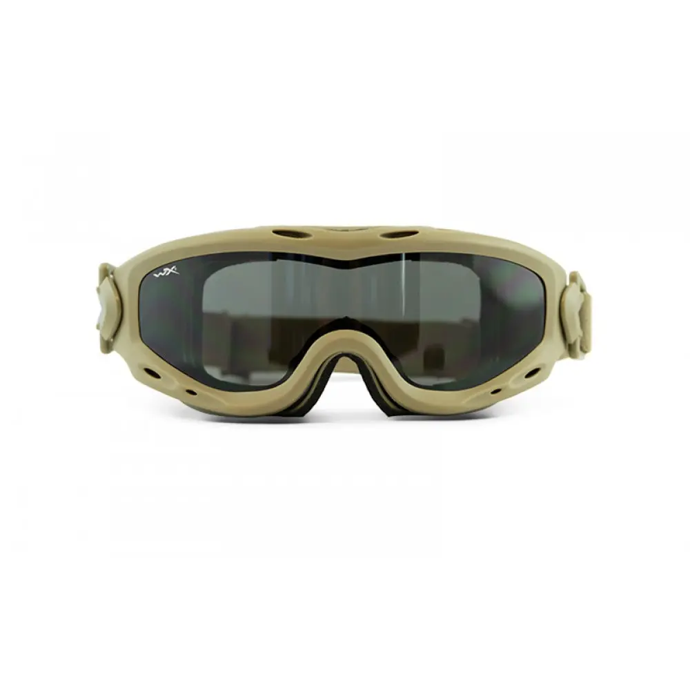 Wiley X Spear Smoke 3 Lenses Ballistic Goggles. Color Coyote