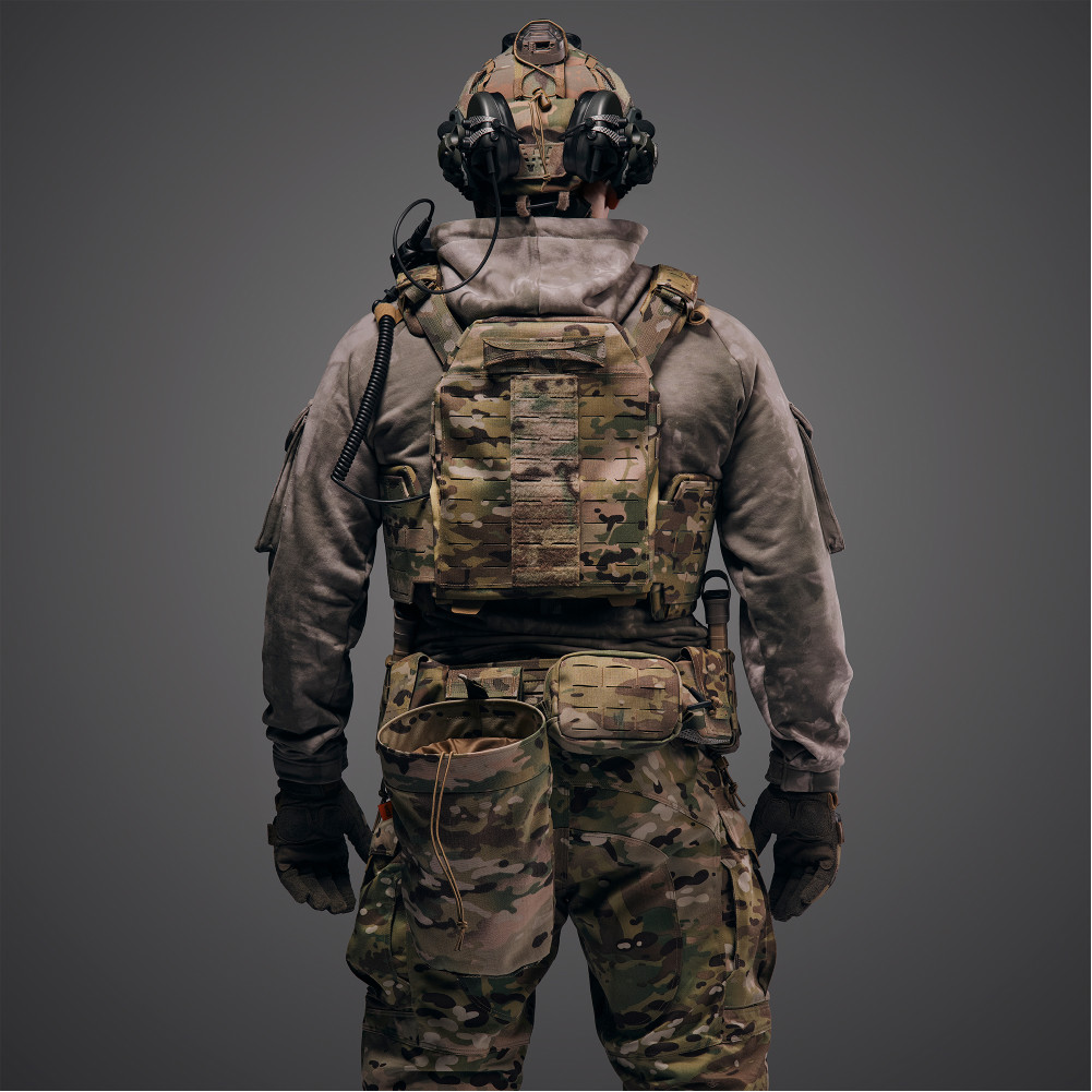 Плитоноска покращенна GHOST GEN5 з плакардом для AK/AR. з балістичним захистом 2-го класу. Колір Мультикам/MultiCam USA