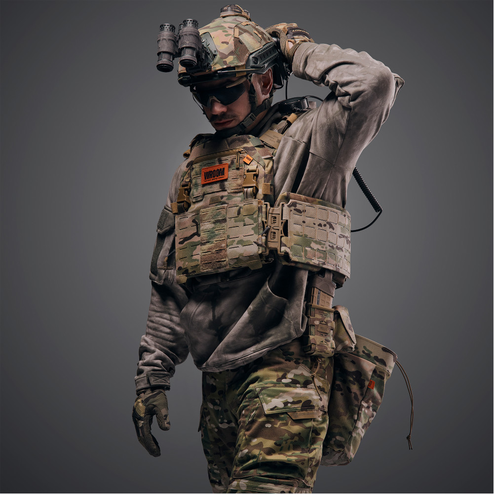 Плитоноска покращенна GHOST GEN5 з плакардом для AK/AR. з балістичним захистом 2-го класу. Колір Мультикам/MultiCam USA