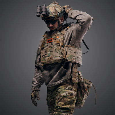 Плитоноска покращенна GHOST GEN5 з плакардом для AK/AR. з балістичним захистом 2-го класу. Колір Мультикам/MultiCam USA