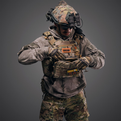 Плитоноска покращенна GHOST GEN5 з плакардом для AK/AR. з балістичним захистом 2-го класу. Колір Мультикам/MultiCam USA