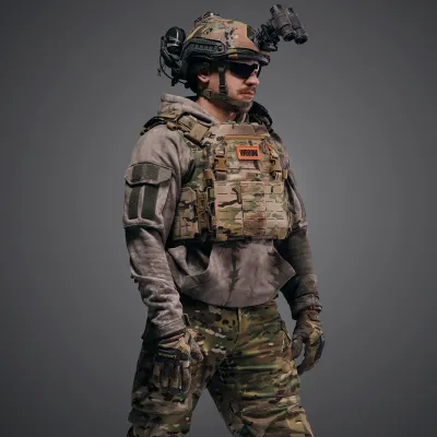 Plate Carrier Kit GHOST GEN5 PRO with Load-Bearing System and Class 1 Ballistic Protection, Color Multicam USA