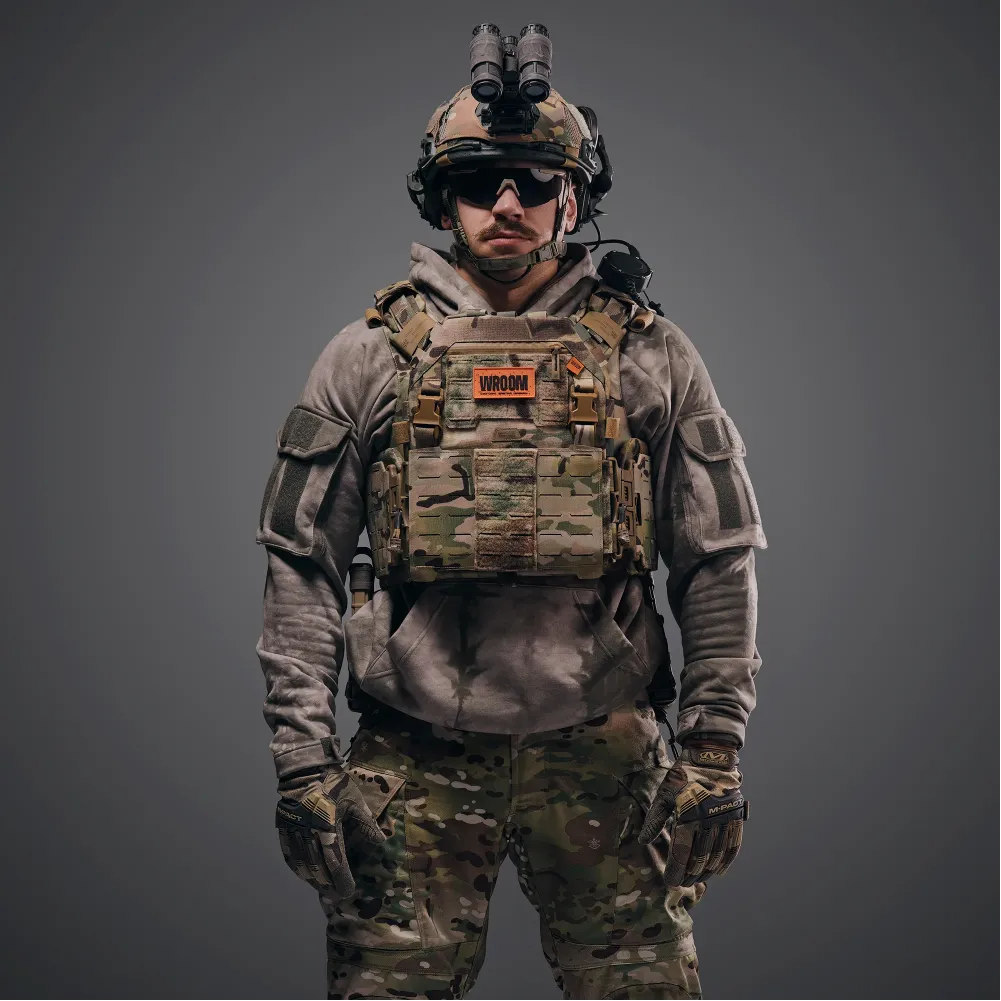 Plate Carrier Kit GHOST GEN5 PRO with Load-Bearing System and Class 1 Ballistic Protection, Color Multicam USA
