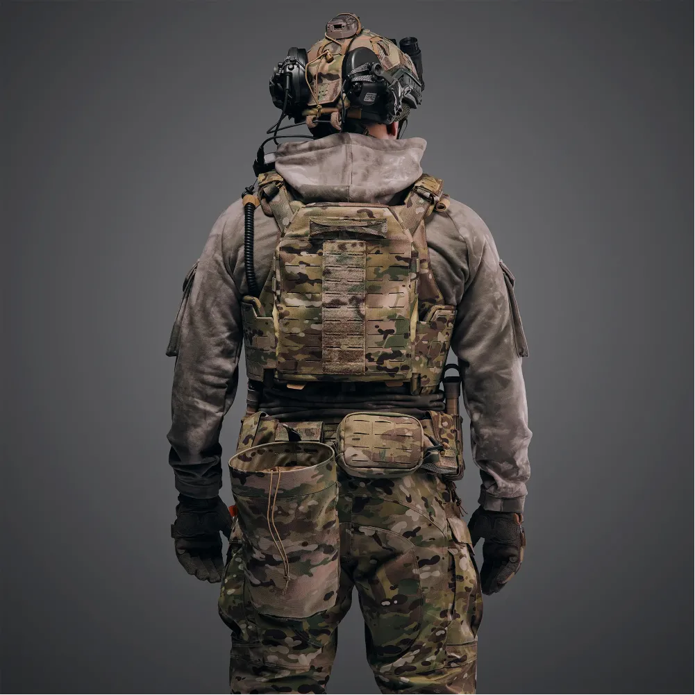 Plate Carrier Kit GHOST GEN5 PRO with Load-Bearing System and Class 1 Ballistic Protection, Color Multicam USA