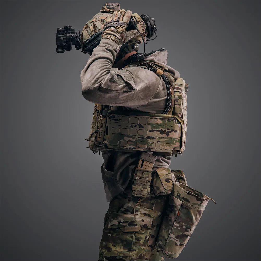 Plate Carrier Kit GHOST GEN5 PRO with Load-Bearing System and Class 1 Ballistic Protection, Color Multicam USA