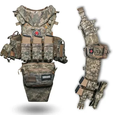 Комплект бронежилет 6 класу Ghost Gen4 V4+ з РПС з балістичним захистом 2 класу, колір піксель