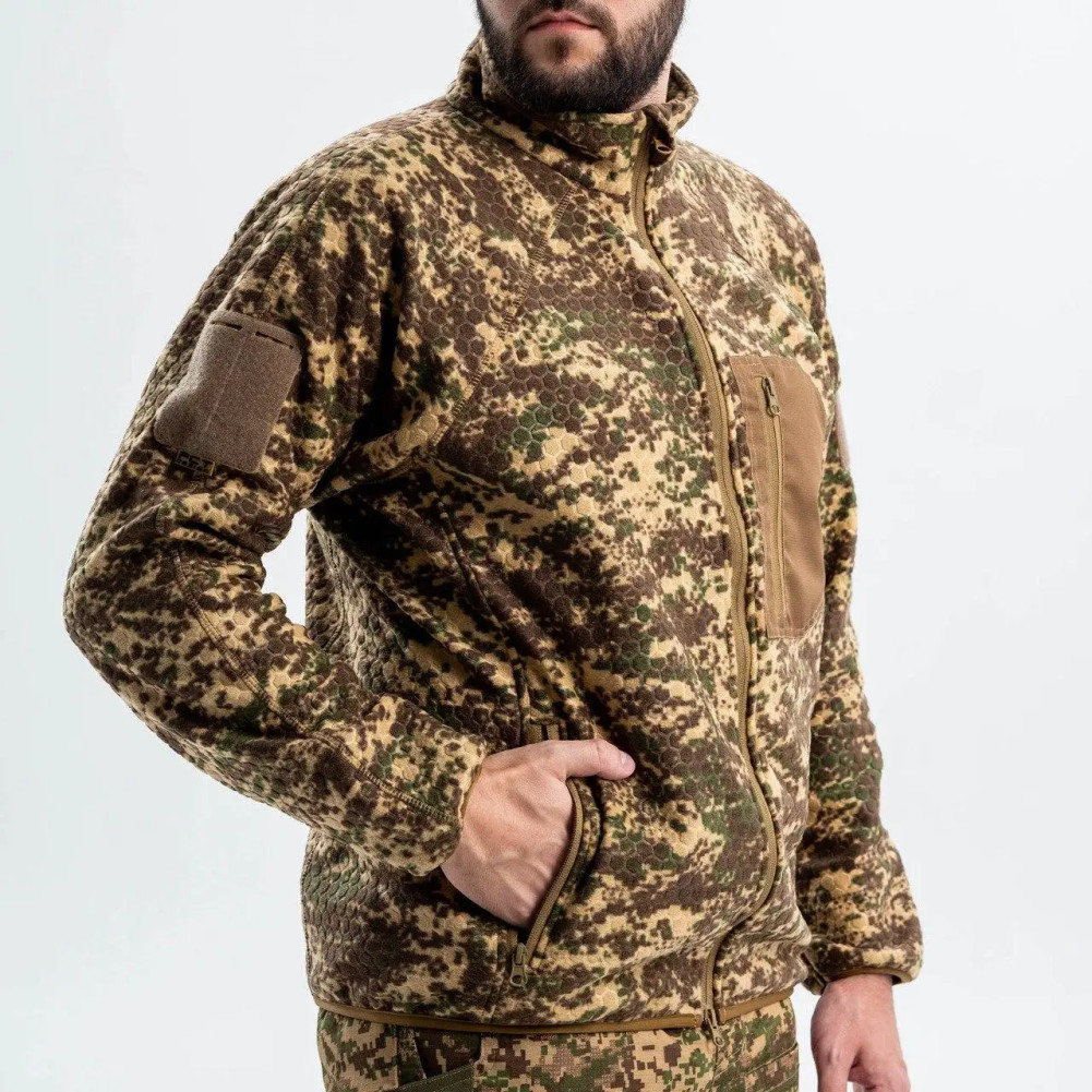 Kurtka polarowa zapinana na zamek Hexagon Alpha w kolorze drapieżników