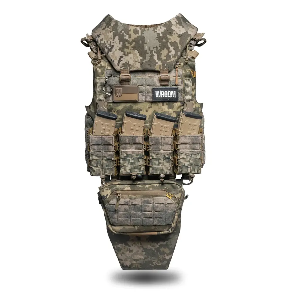 Бронежилет 6 класу OTAMAN GEN4 V4+ зі збільшеною площею захисту, колір піксель