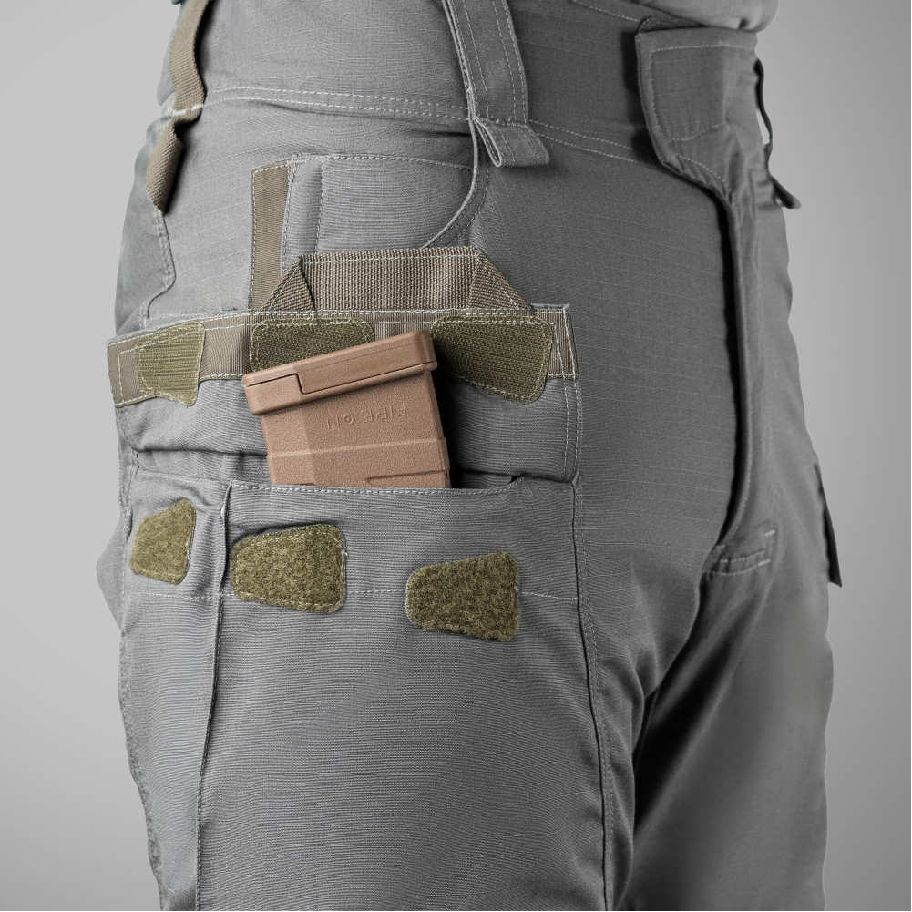 Тактичні штани WROOM COMBATOR NyCo Ripstop під прихованні наколіники. Колір Urban Grey