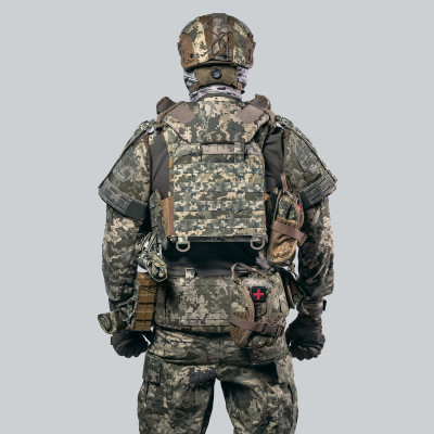 Комплект бронежилет 6 класу Ghost Gen4 V5+ з РПС з балістичним захистом 2 класу, колір піксель