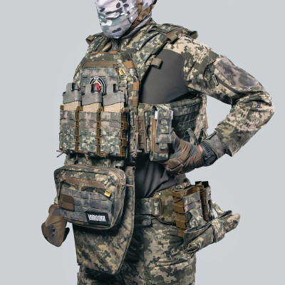 Комплект бронежилет 6 класу Ghost Gen4 V3+ з РПС з балістичним захистом 2 класу, колір піксель